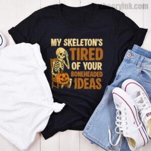 Tshirt Skeleton S Tired 46 T
