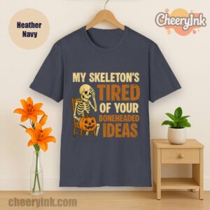 Tshirt Skeleton S Tired Heather