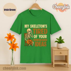 Tshirt Skeleton S Tired Irish