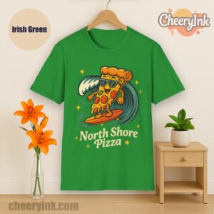 Tshirt Surfing Pizza Irish