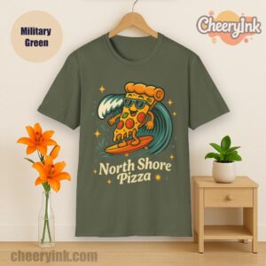 Tshirt Surfing Pizza Military