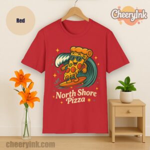 Tshirt Surfing Pizza
