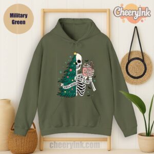 Hoodie Christmas Skeleton Military