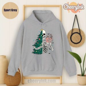 Hoodie Christmas Skeleton Sport