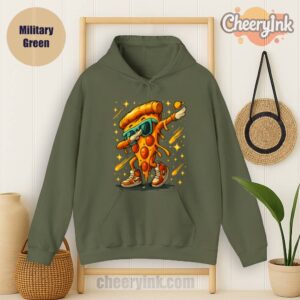 Hoodie Dabbing Pizza Slice Military