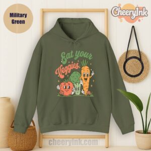 Hoodie Eat Your Veggies Military