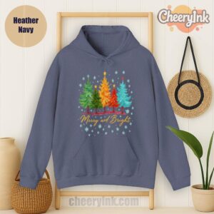 Hoodie Merry And Bright Heather