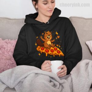 Hoodie Pizza Beaver Party 32