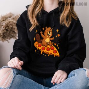 Hoodie Pizza Beaver Party 33