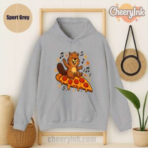 Hoodie Pizza Beaver Party Sport