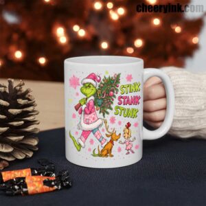 Mug Green Monster Christmas 3