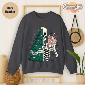 Sweatshirt Christmas Skeleton Dark