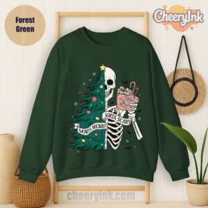 Sweatshirt Christmas Skeleton Forest