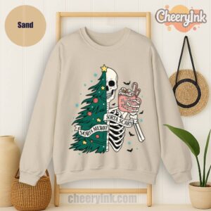 Sweatshirt Christmas Skeleton