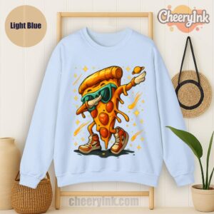 Sweatshirt Dabbing Pizza Slice Light