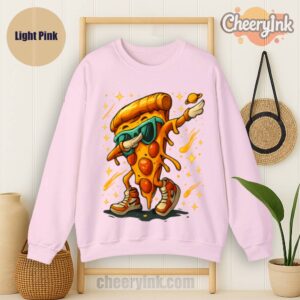 Sweatshirt Dabbing Pizza Slice Light