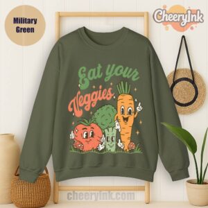 Sweatshirt Eat Your Veggies Military