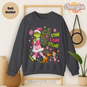 Sweatshirt Green Monster Christmas Dark