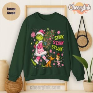 Sweatshirt Green Monster Christmas Forest