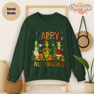 Sweatshirt Grinch Hallothanksmas Forest