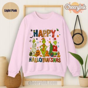 Sweatshirt Grinch Hallothanksmas Light