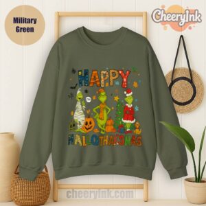 Sweatshirt Grinch Hallothanksmas Military