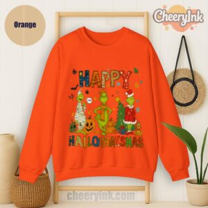 Sweatshirt Grinch Hallothanksmas