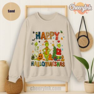 Sweatshirt Grinch Hallothanksmas