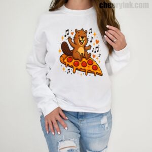 Sweatshirt Pizza Beaver Party 1
