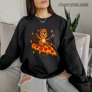 Sweatshirt Pizza Beaver Party 10