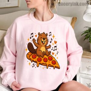 Sweatshirt Pizza Beaver Party 11