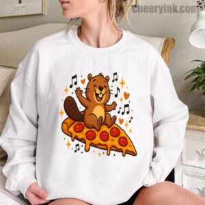 Sweatshirt Pizza Beaver Party 12