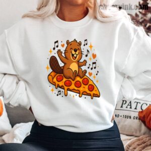 Sweatshirt Pizza Beaver Party 13