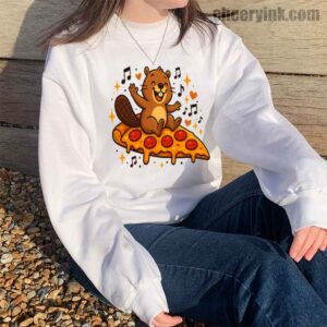 Sweatshirt Pizza Beaver Party 14