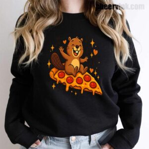 Sweatshirt Pizza Beaver Party 15