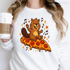 Sweatshirt Pizza Beaver Party 17