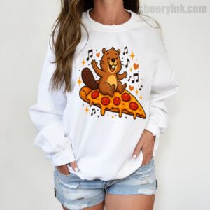Sweatshirt Pizza Beaver Party 3