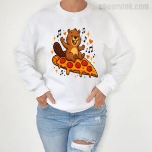 Sweatshirt Pizza Beaver Party 4