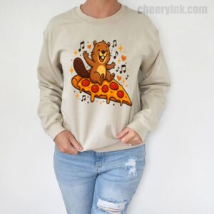 Sweatshirt Pizza Beaver Party 5