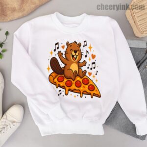 Sweatshirt Pizza Beaver Party 6