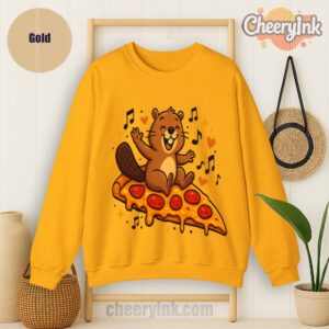 Sweatshirt Pizza Beaver Party