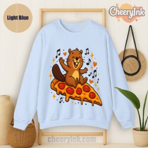 Sweatshirt Pizza Beaver Party Light