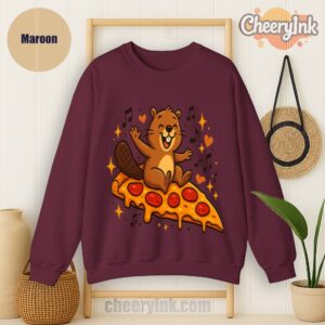 Sweatshirt Pizza Beaver Party