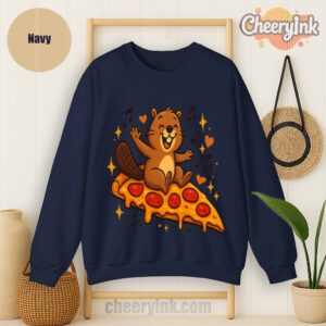 Sweatshirt Pizza Beaver Party