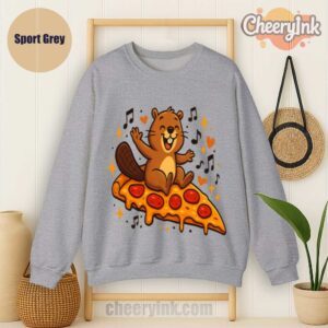 Sweatshirt Pizza Beaver Party Sport