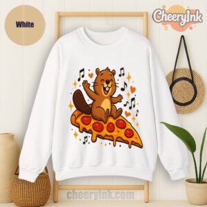 Sweatshirt Pizza Beaver Party