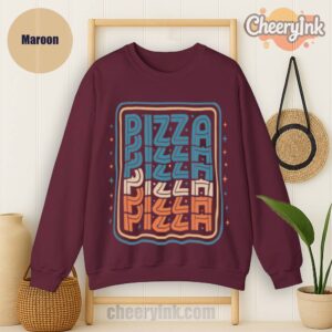Sweatshirt Pizza Maroon