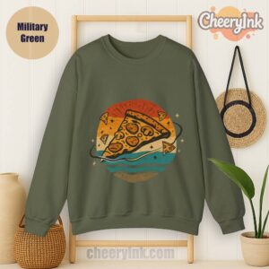 Sweatshirt Pizza Slice Military