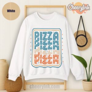 Sweatshirt Pizza White