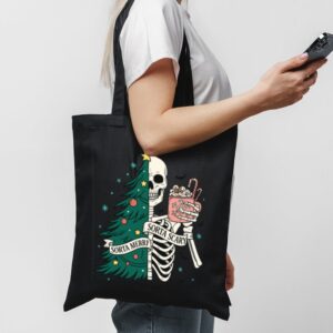 Tote Christmas Skeleton 1 Black